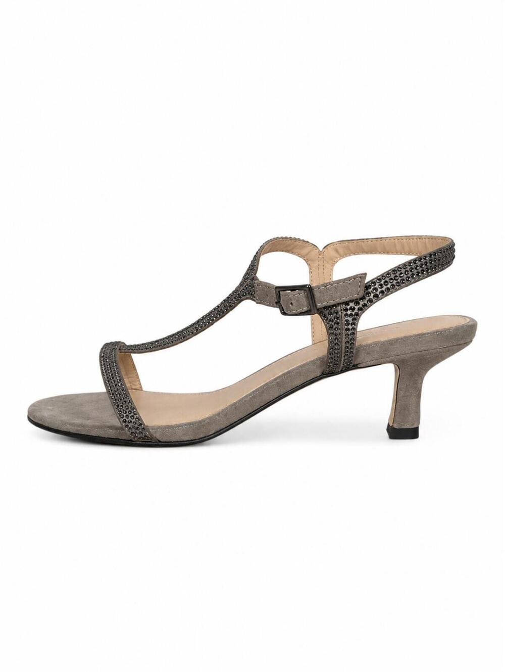 NWB Pelle Moda Iya Rhinestone T-Strap Sandals Women's Size 8